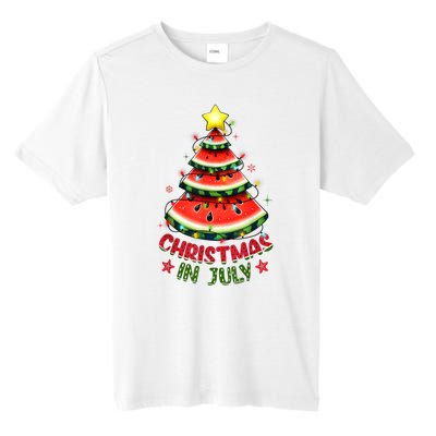 Christmas In July Watermelon Xmas Tree Tall Fusion ChromaSoft Performance T-Shirt