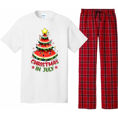 Christmas In July Watermelon Xmas Tree Pajama Set