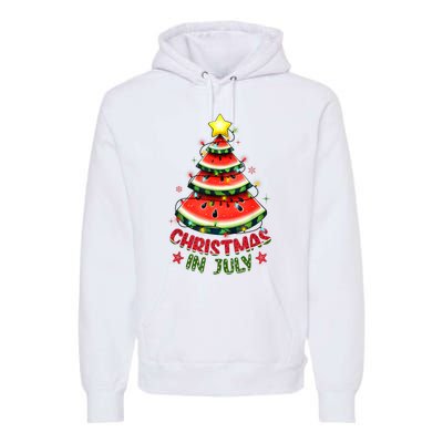 Christmas In July Watermelon Xmas Tree Premium Hoodie