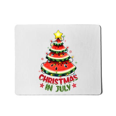 Christmas In July Watermelon Xmas Tree Mousepad