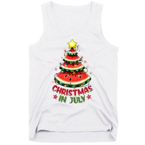 Christmas In July Watermelon Xmas Tree Tank Top