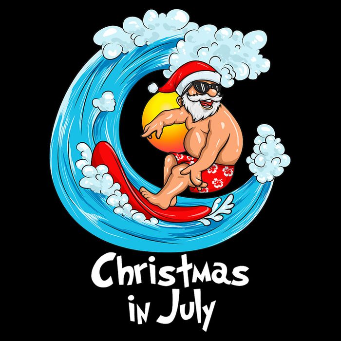 Christmas In July Santa Hawaiian Surfing Summer Xmas Bucket Hat