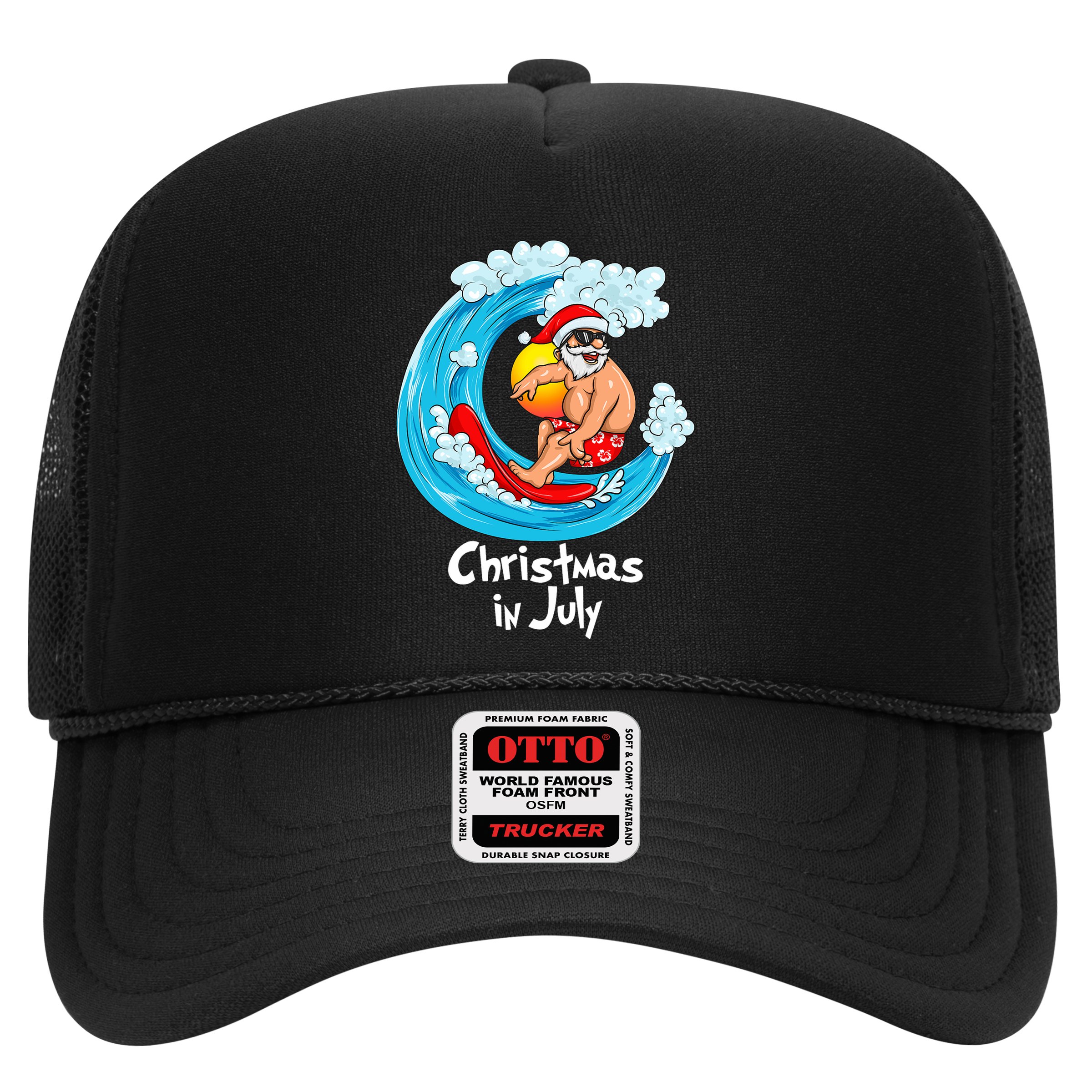 Christmas In July Santa Hawaiian Surfing Summer Xmas Hat