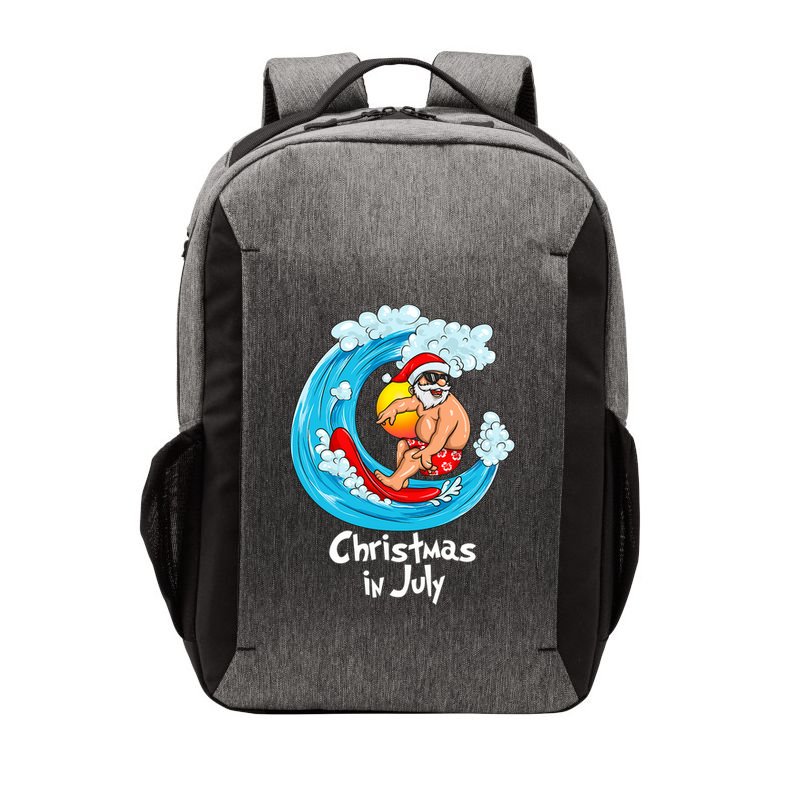 Christmas In July Santa Hawaiian Surfing Summer Xmas Vector Backpack
