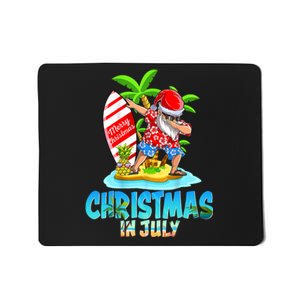 Christmas In July Santa Dab Hawaiian Summer Dabbing Surfing Mousepad