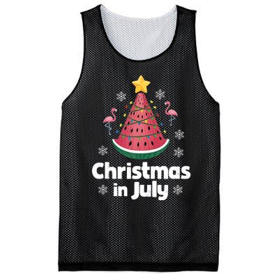 Christmas In July Watermelon Tree Funny Flamingo Xmas Beach Mesh Reversible Basketball Jersey Tank