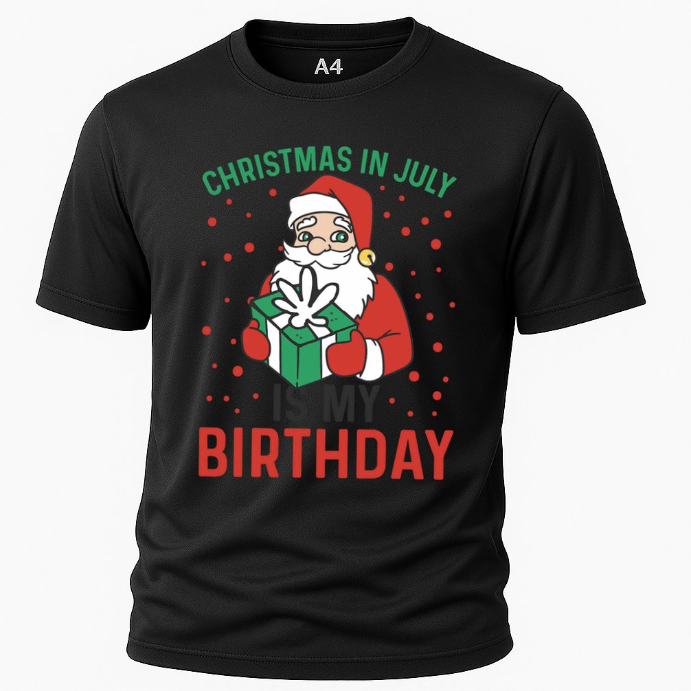 Christmas In July Is My Birthday Santa Summer Holiday Performance Shirt