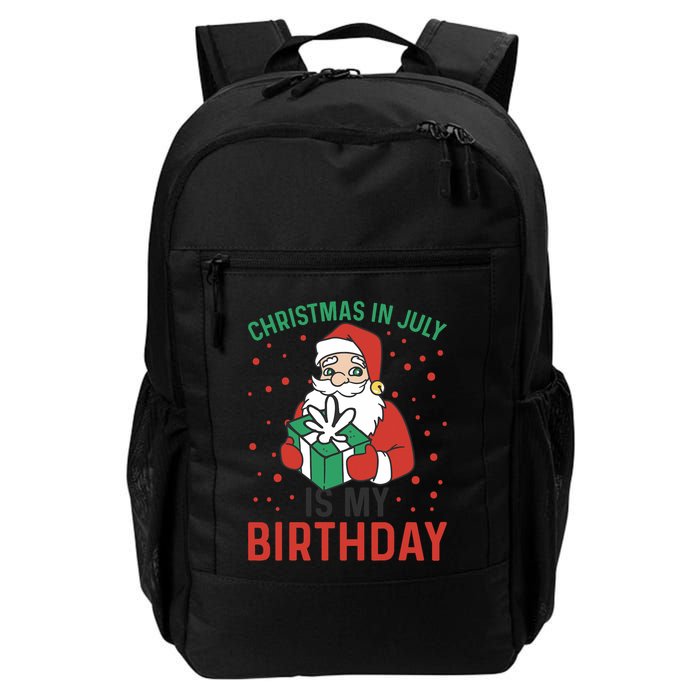 Christmas In July Is My Birthday Santa Summer Holiday Backpack
