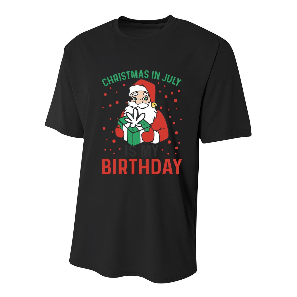 Christmas In July Is My Birthday Santa Summer Holiday Youth Performance Sprint T-Shirt