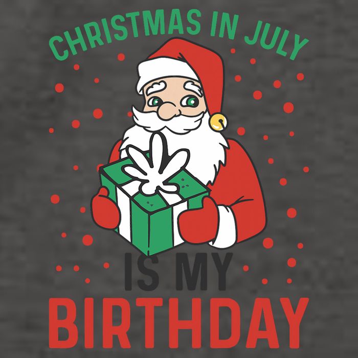 Christmas In July Is My Birthday Santa Summer Holiday Vector Backpack