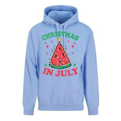 Christmas In July Melon Xmas Tree Hawaii Summer Party Tank Top Unisex Surf Hoodie