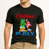 Christmas In July Pineapple Xmas Tree Flamingo Santa Summer Cooling Performance Crew T-Shirt