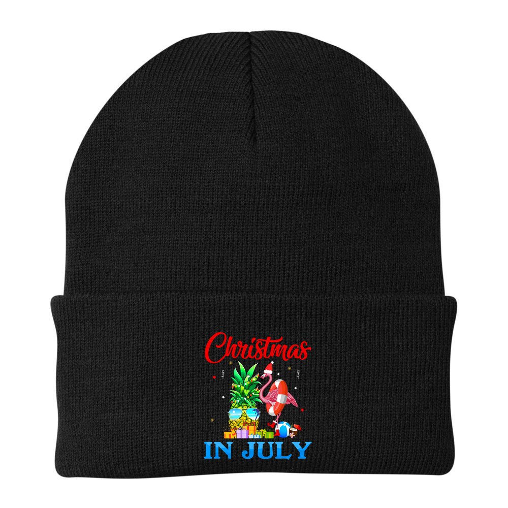 Christmas In July Pineapple Xmas Tree Flamingo Santa Summer Beanie
