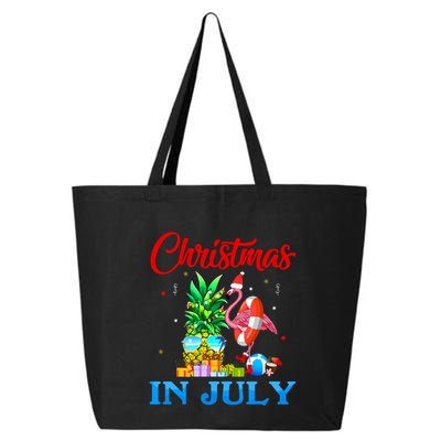 Christmas In July Pineapple Xmas Tree Flamingo Santa Summer 25L Jumbo Tote