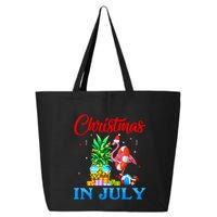 Christmas In July Pineapple Xmas Tree Flamingo Santa Summer 25L Jumbo Tote
