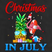 Christmas In July Pineapple Xmas Tree Flamingo Santa Summer 25L Jumbo Tote