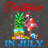 Christmas In July Pineapple Xmas Tree Flamingo Santa Summer Vector Backpack