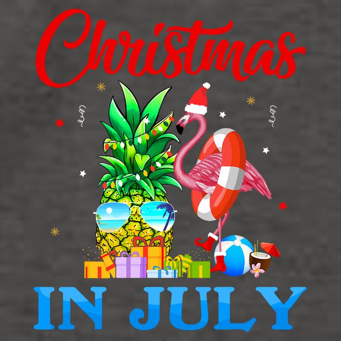 Christmas In July Pineapple Xmas Tree Flamingo Santa Summer Vector Backpack