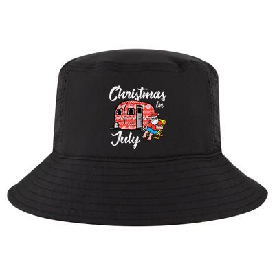 Christmas In July Santa Camping Funny Xmas Tank Top Cool Comfort Performance Bucket Hat