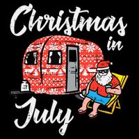 Christmas In July Santa Camping Funny Xmas Tank Top Drawstring Bag
