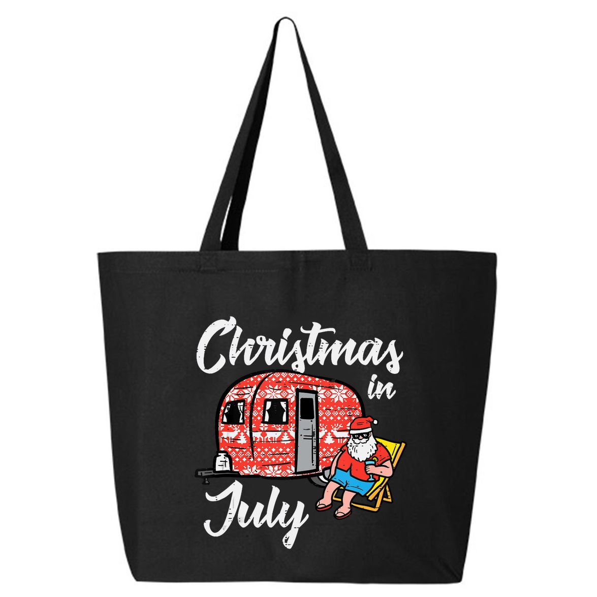 Christmas In July Santa Camping Funny Xmas Tank Top 25L Jumbo Tote