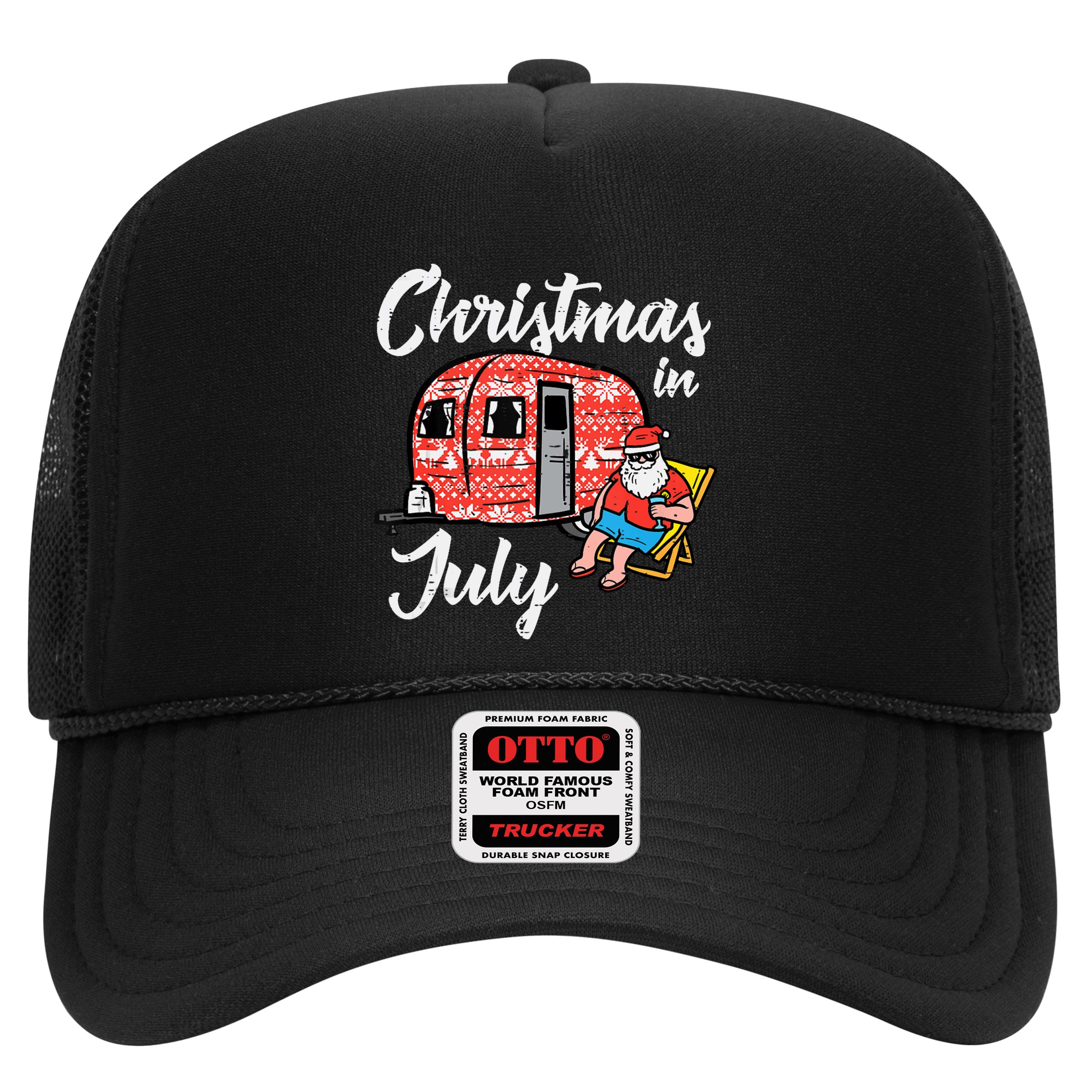 Christmas In July Santa Camping Funny Xmas Tank Top Hat