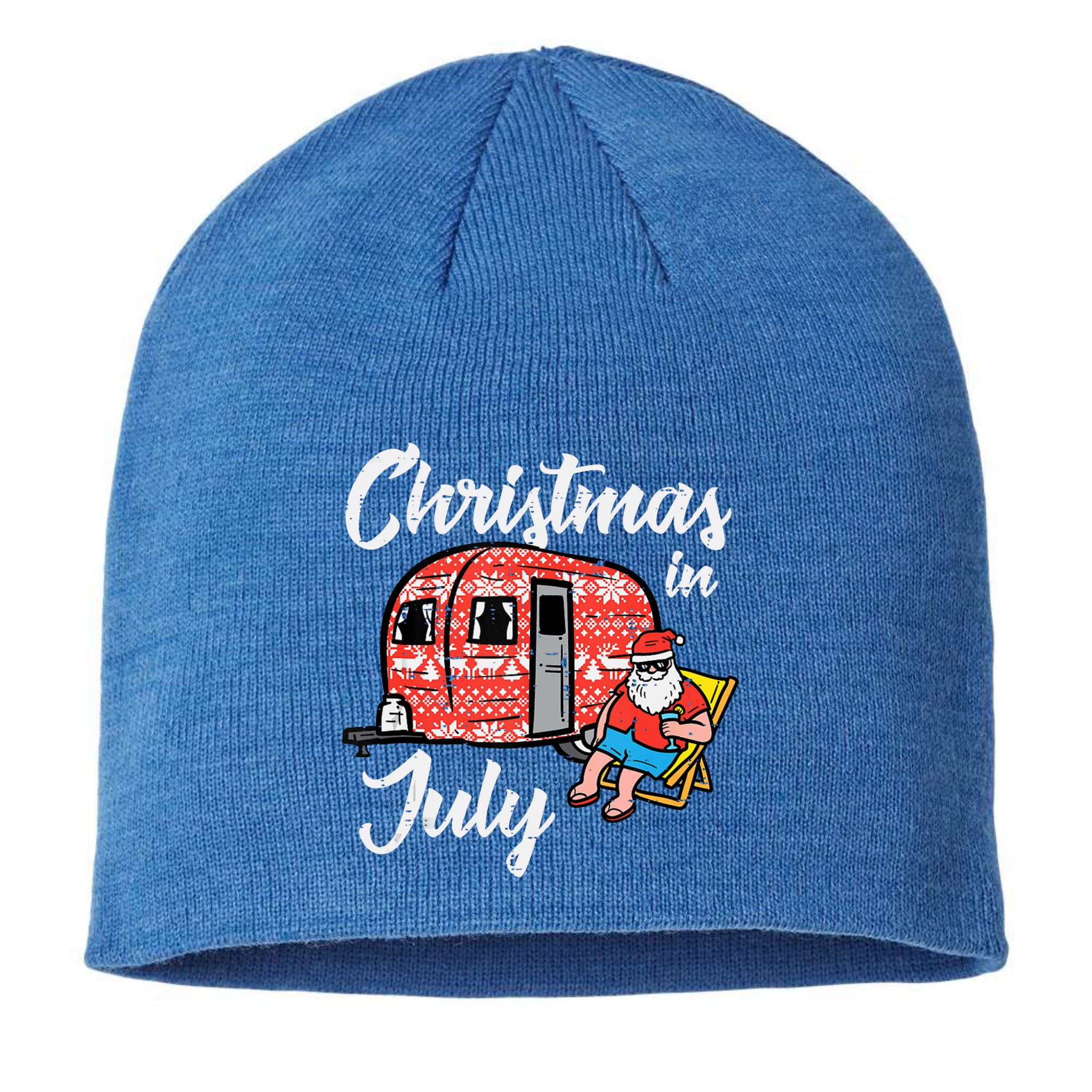 Christmas In July Santa Camping Funny Xmas Tank Top Sustainable Beanie