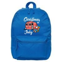 Christmas In July Santa Camping Funny Xmas Tank Top 16 in Basic Backpack