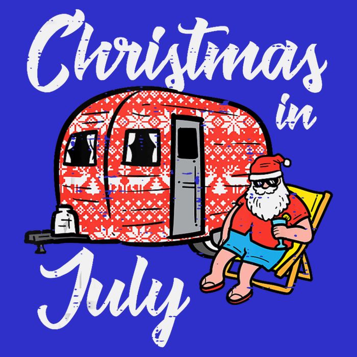 Christmas In July Santa Camping Funny Xmas Tank Top 16 in Basic Backpack
