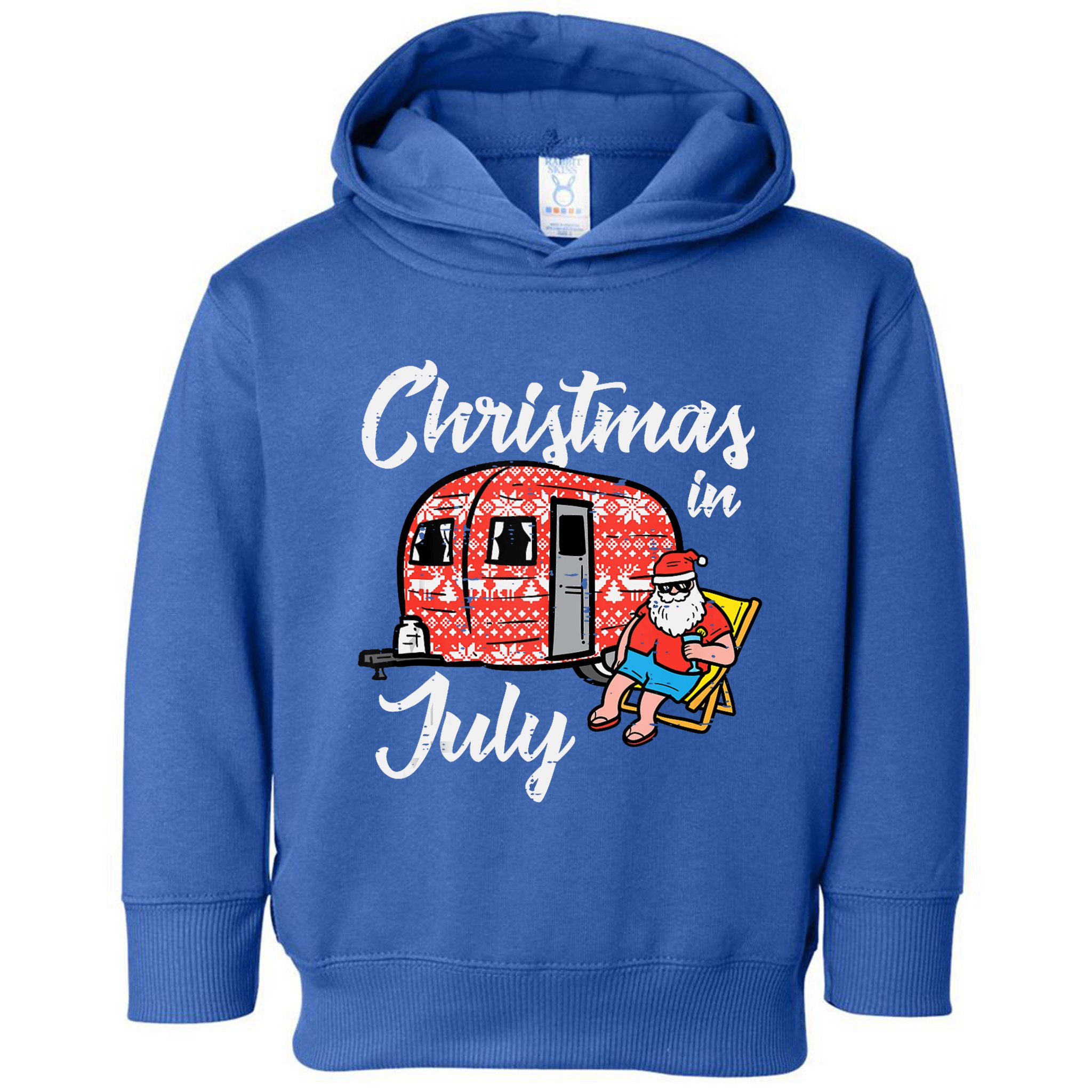 Christmas In July Santa Camping Funny Xmas Tank Top Toddler Hoodie