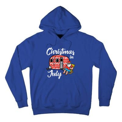 Christmas In July Santa Camping Funny Xmas Tank Top Tall Hoodie