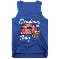 Christmas In July Santa Camping Funny Xmas Tank Top Tank Top