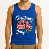 Christmas In July Santa Camping Funny Xmas Tank Top Tank Top