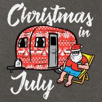 Christmas In July Santa Camping Funny Xmas Tank Top Cotton Canvas Backpack