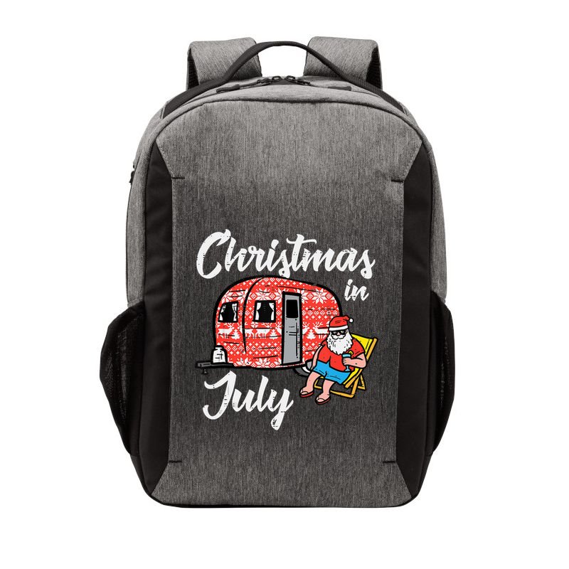 Christmas In July Santa Camping Funny Xmas Tank Top Vector Backpack