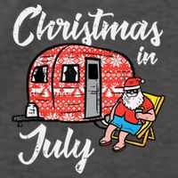 Christmas In July Santa Camping Funny Xmas Tank Top Vector Backpack