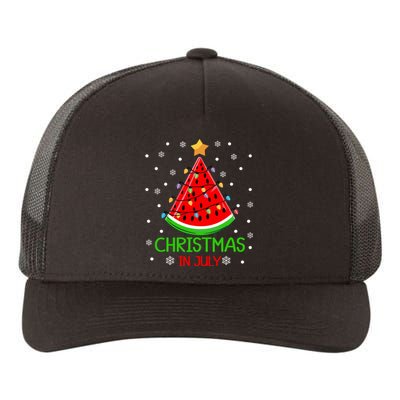 Christmas In July Watermelon Xmas Tree Summer Yupoong Adult 5-Panel Trucker Hat