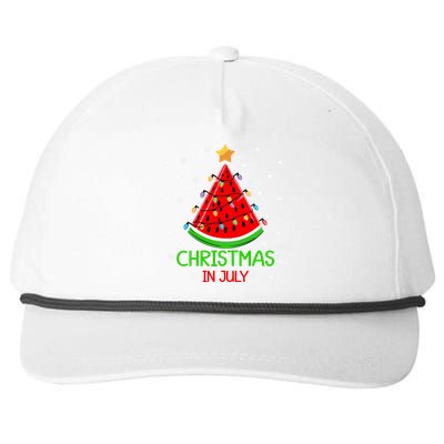 Christmas In July Watermelon Xmas Tree Summer Snapback Five-Panel Rope Hat