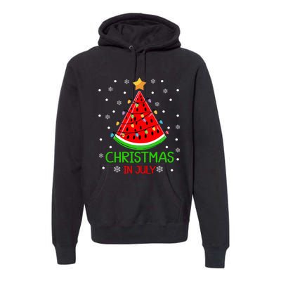 Christmas In July Watermelon Xmas Tree Summer Premium Hoodie