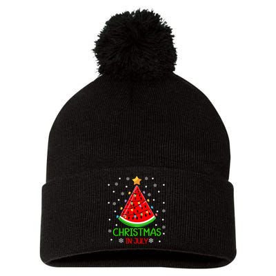 Christmas In July Watermelon Xmas Tree Summer Pom Pom 12in Knit Beanie