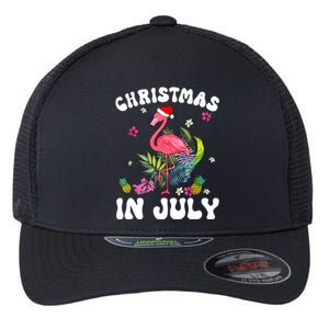 Christmas In July For Women Pink Flamingo Pink Women Flexfit Unipanel Trucker Cap