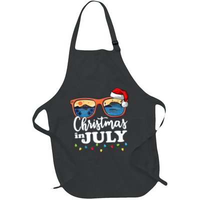 Christmas In July Santa Hat Sunglasses Summer Vacation Beach Tank Top Apron