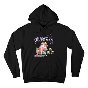 Christmas In July Santa Beach Summer Float Xmas Funny Hoodie