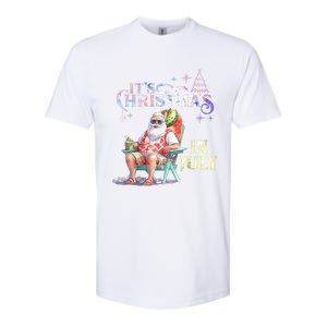 Christmas In July Santa Beach Summer Float Xmas Funny Softstyle CVC T-Shirt