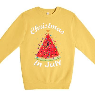 Christmas In July Melon Xmas Tree Summer Tank Top Premium Crewneck Sweatshirt