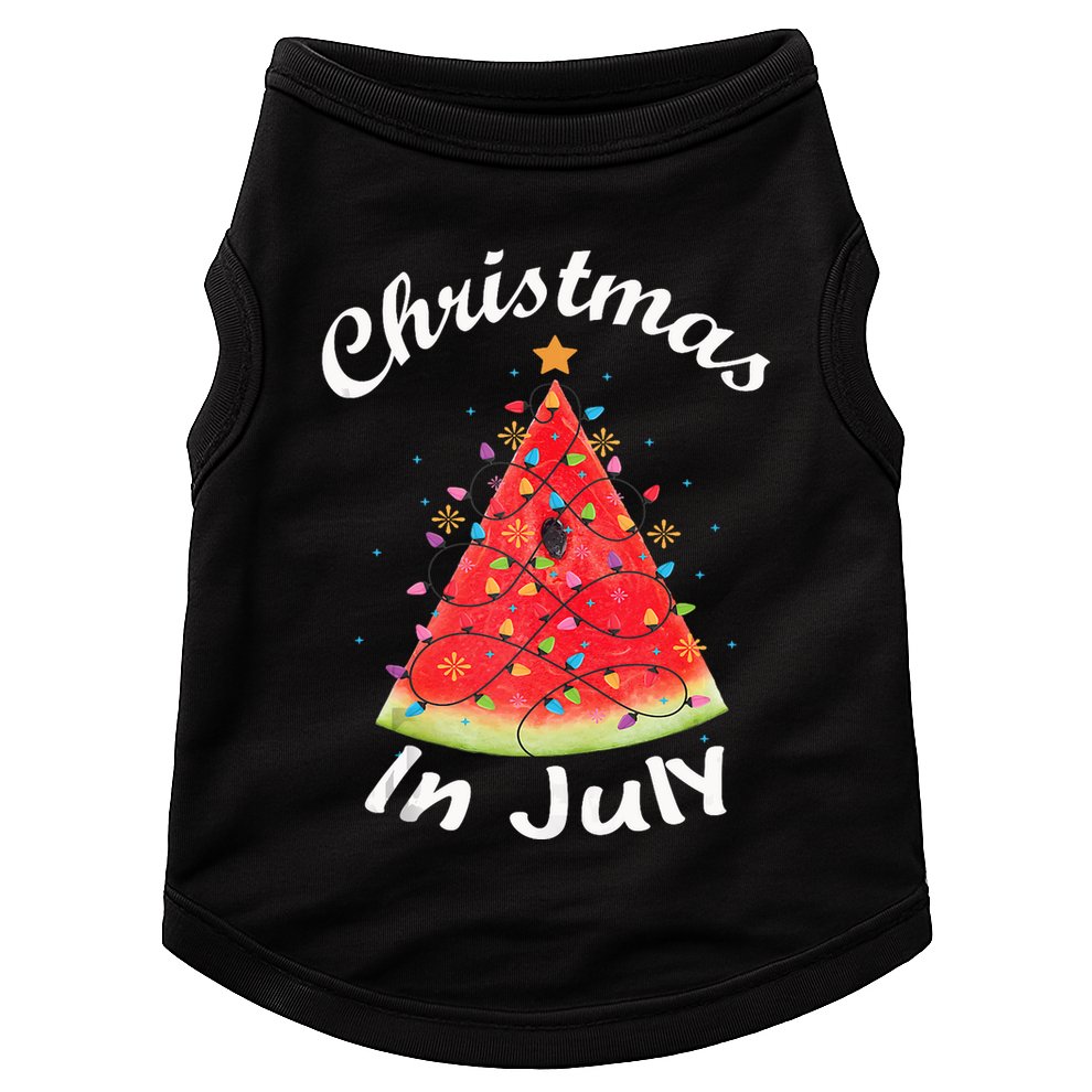 Christmas In July Melon Xmas Tree Summer Tank Top Doggie Tank