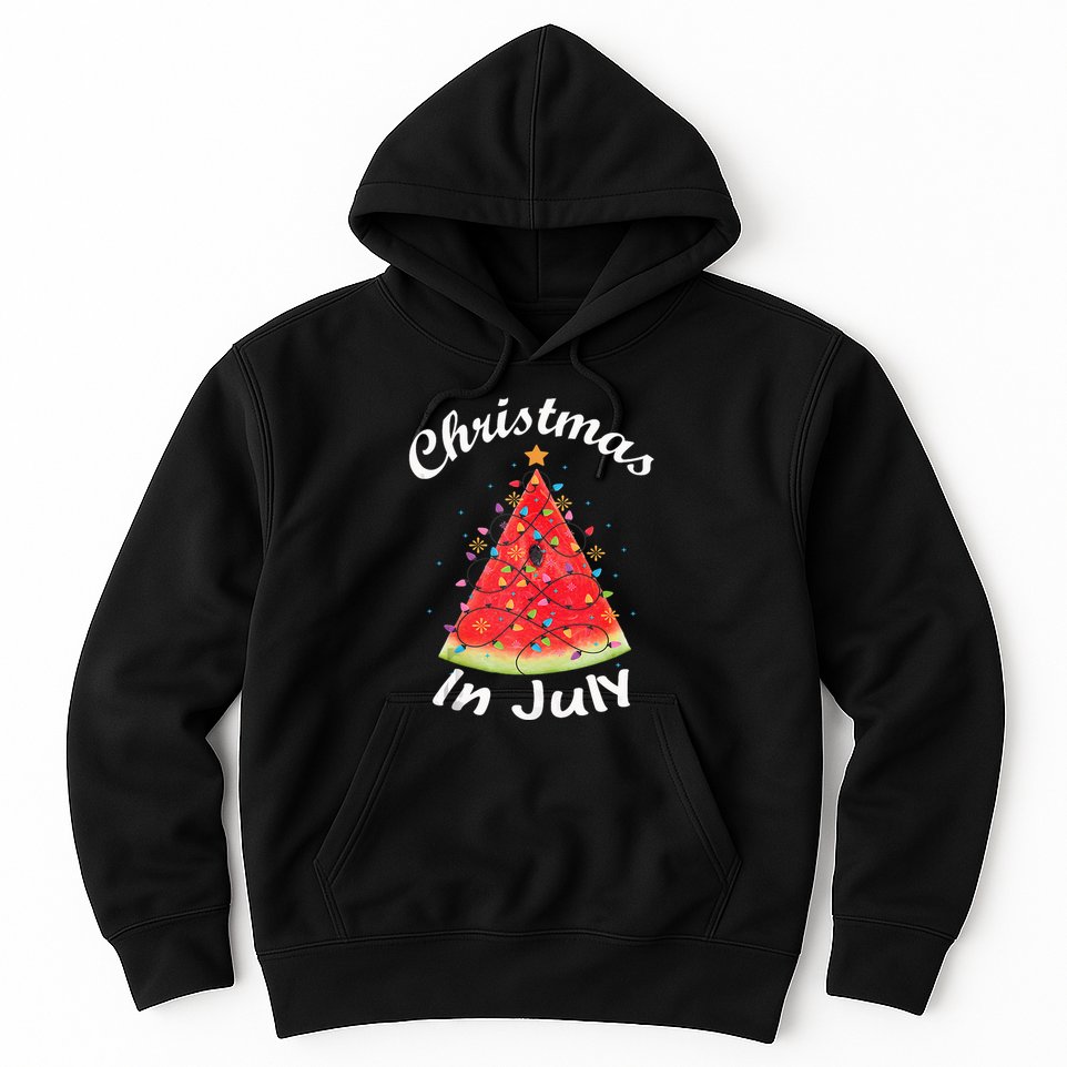 Christmas In July Melon Xmas Tree Summer Tank Top Hoodie