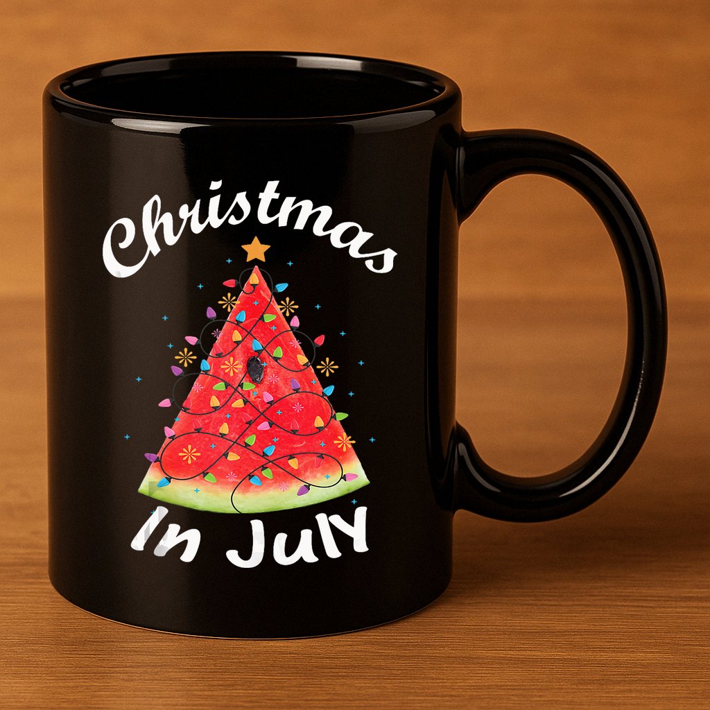 Christmas In July Melon Xmas Tree Summer Tank Top 11oz C Handle Ceramic Mug