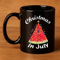 Christmas In July Melon Xmas Tree Summer Tank Top 11oz C Handle Ceramic Mug