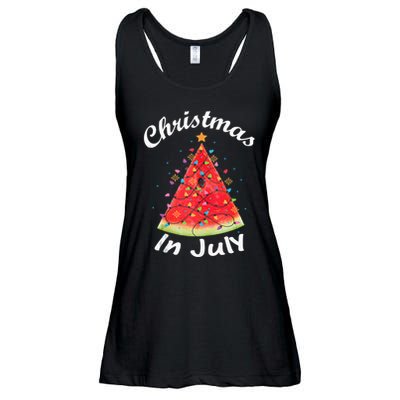 Christmas In July Melon Xmas Tree Summer Tank Top Ladies Essential Flowy Tank
